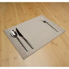 DE CASA - Set x 4 individuales flecos hueso