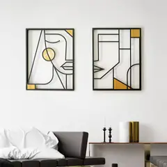 DE CASA - Diptico vitral rostros