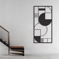 DE CASA - Cuadro figuras geometricas negro