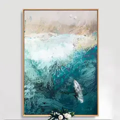 DE CASA - Cuadro canvas mar otoñal 80 x 60 cm