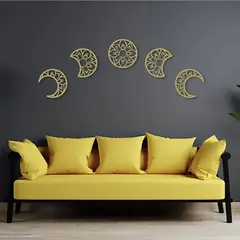 DE CASA - Set calado x 5 - mdf - eclipse lunar dorado