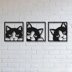 DE CASA - Triptico gatos calados