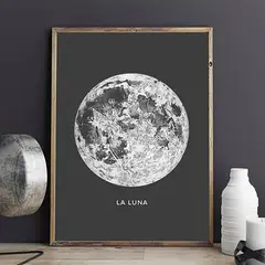 DE CASA - Cuadro Luna Negra Decasa de 60 x 40 cms - Moderno.