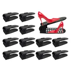 BUHOGAR - Organizador de Calzado Zapatero Extra fuerte 4 niveles Set x12 – negro