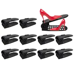BUHOGAR - Organizador de Calzado Zapatero Extra fuerte 4 niveles Set x10 – negro