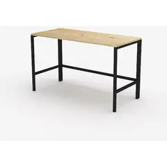 ALIK DISEÑO - Escritorio Plegable Metal y Madera Estilo Industrial 120 x 55 Cm Negro