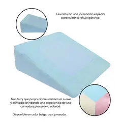 TORAL - Almohada antireflujo para bebés azul