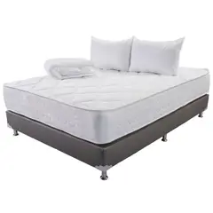 COLCHONES JUBILO - COMBO COLCHON JÚBILO DOBLE CARA SUAVE 90X190 BLANCO.