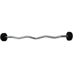 MOVIFIT - Barra sellada curva redonda encauchetada de 10 kg