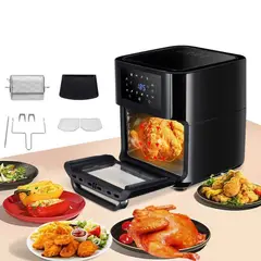 SWISSHOME DR HOFFMAN - Horno Freidora 12 Lts Swisshome Power Oven 10 En 1 Digital