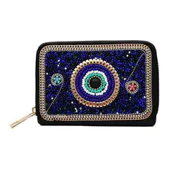DAYOSHOP - Billetera Ojo Turco Nazar Artesanal Chaquira Protección
