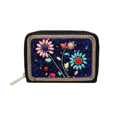 DAYOSHOP - Billetera Jardin Flores Artesanal Chaquira Dayoshop_.