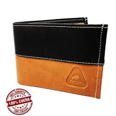 DAYOSHOP - Billetera De Cuero Genuino Bicolor Para Hombre_.