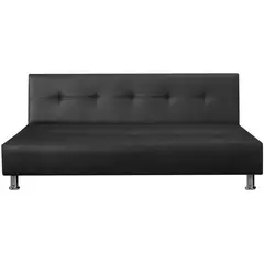 PULLMAN - Sofá Cama Mauro Cuero Sintético Negro