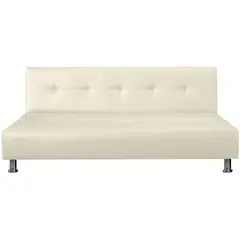 PULLMAN - Sofá Cama Mauro Cuero Sintético Beige