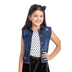 MARKETING PERSONAL - Chaleco Infantil Femenino Azul Marketing Personal_.