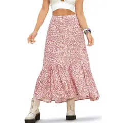 ATYPICAL - Falda Larga Juvenil Fucsia 92656