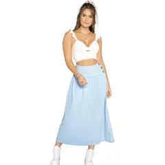 ATYPICAL - Falda Larga Juvenil Azul 93583