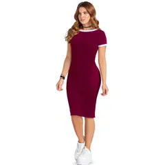 ATYPICAL - Vestido Corto Para Mujer Vinotinto