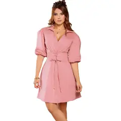 ATYPICAL - Vestido Corto Para Mujer Palo De Rosa Oscuro