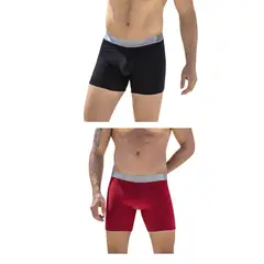 FORMAS INTIMAS - Bóxer Set X2 Negro-Rojo FI 58299