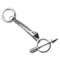 DAYOSHOP - Solitario Flecha Y Triangulo Plateado Acero_.