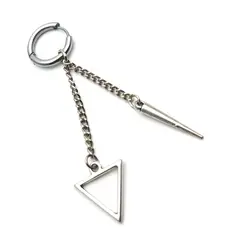 DAYOSHOP - Solitario Pendulo Y Triangulo Plateado Acero_.