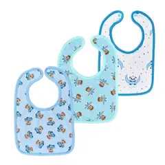MUNDO BEBE - Baberos bebé set x3 estampados toalla