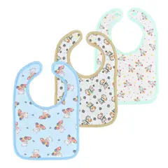 MUNDO BEBE - Baberos x3 bebe en toalla infantil algodón cafe