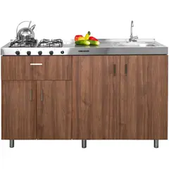 CHALLENGER - Mueble base cocina dark 150 cm 4 puertas