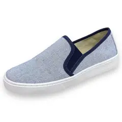 XIAN SHOES - Oxford mocasin azul ecologico MASCULINO