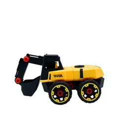 TOYLOGIC - Carro de Fricción Construcción Workers Truck Pala Excavadora Toy Logic