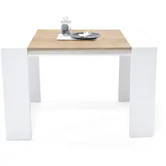 VENECIA - Mesa de Comedor 4 Puestos Chicago Blanco Duna