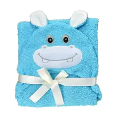 MUNDO BEBE - Toalla con capota para bebé azul niño