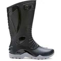 IDECAL - Botas de Lluvia Dakar color Negro Para Motociclistas Suela Gris