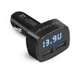 GENERICO - Medidor voltaje bateria carro cargador usb vehicular
