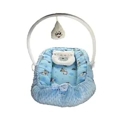 MUNDO BEBE - Nido cuna portátil para bebé azul