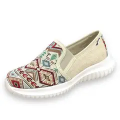 XIAN SHOES - Ultralivianos etnia beige MUJER