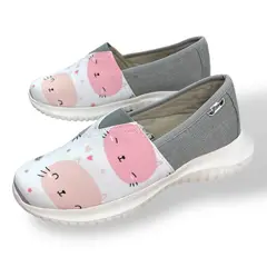 XIAN SHOES - Ultraliviano gatos grises MUJER