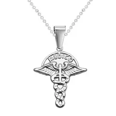 DAYOSHOP - Collar Médico Medicina Unisex Acero Inoxidable Estuche_.