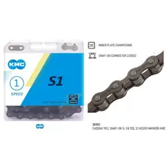 KMC - Cadena S1 para 1V Velocidad Bicicleta Fixed Cross