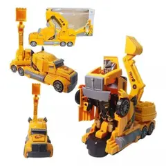 MAZUGI - Camión constructor tractor transformable robot luces niños