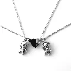 DAYOSHOP - Collar Astronautas Imán Parejas Novios Mejores Amigos_.