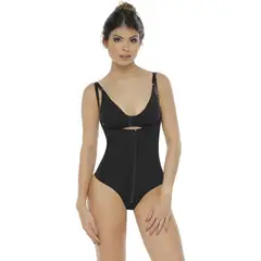 BODY PERFECT - Fajas mujer body senos libres body line control 1003 - negro