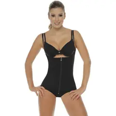 BODY PERFECT - Fajas mujer body senos libres body line control 1005 - negro