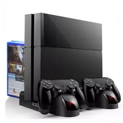 ONE PIXEL - Base Vertical Refrigerante Ps4 Fat Pro Slim Indicador De Carga.