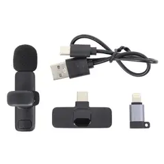 JALTECH - MICROFONO INALAMBRICO DE SOLAPA K8 - para ¡Phone y Tipo C