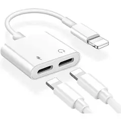 SISDATA - Adaptador dual lightning audífonos carga