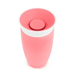 MUNCHKIN - Vaso Antiderrame Rosa de 10 Oz 360° Miracle Cup -