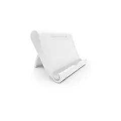 SISDATA - Soporte base celular tablet escritorio ajustable un eje v2 blanco